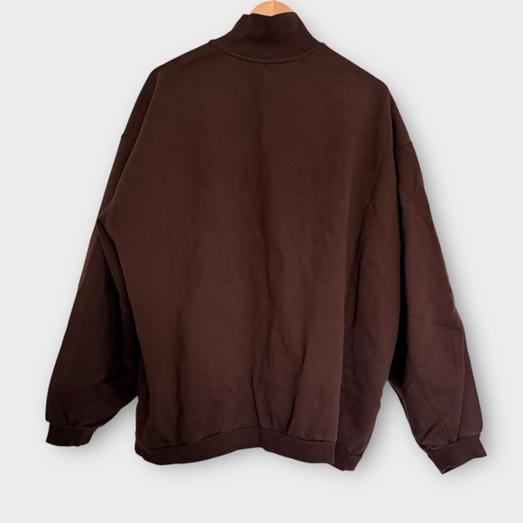 SKIMS Boyfriend Fleece Slouchy Half Zip Pullover – Espresso (NWT) OVERSIZED - Picture 12 of 12